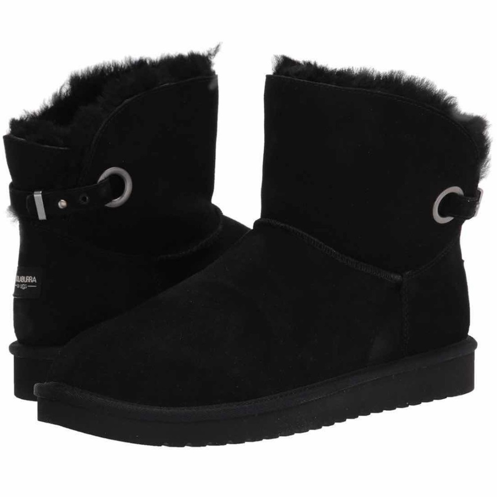 Koolaburra by Ugg Black Suede Shearling Short Boot